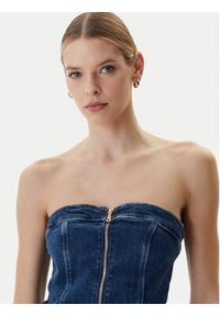 Guess Kombinezon W6RD0I D6883 Niebieski Regular Fit. Kolor: niebieski. Materiał: bawełna #4