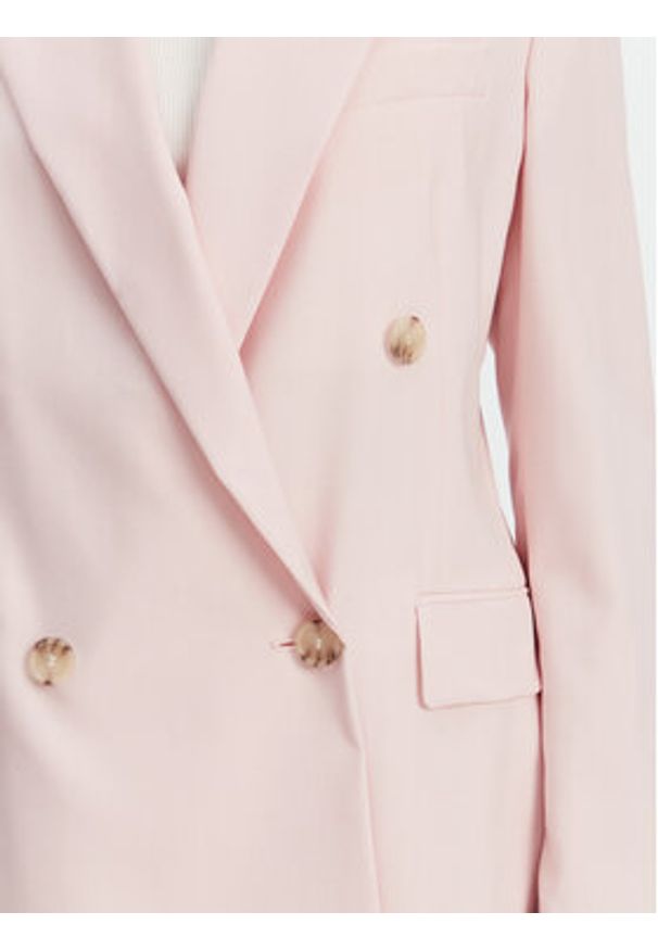 BOSS Marynarka Jaleto7 50537509 Różowy Regular Fit. Kolor: różowy. Materiał: wełna