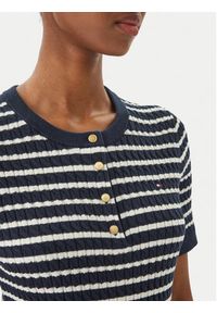 TOMMY HILFIGER - Tommy Hilfiger Sweter WW0WW49613 Granatowy Slim Fit. Kolor: niebieski. Materiał: bawełna #5