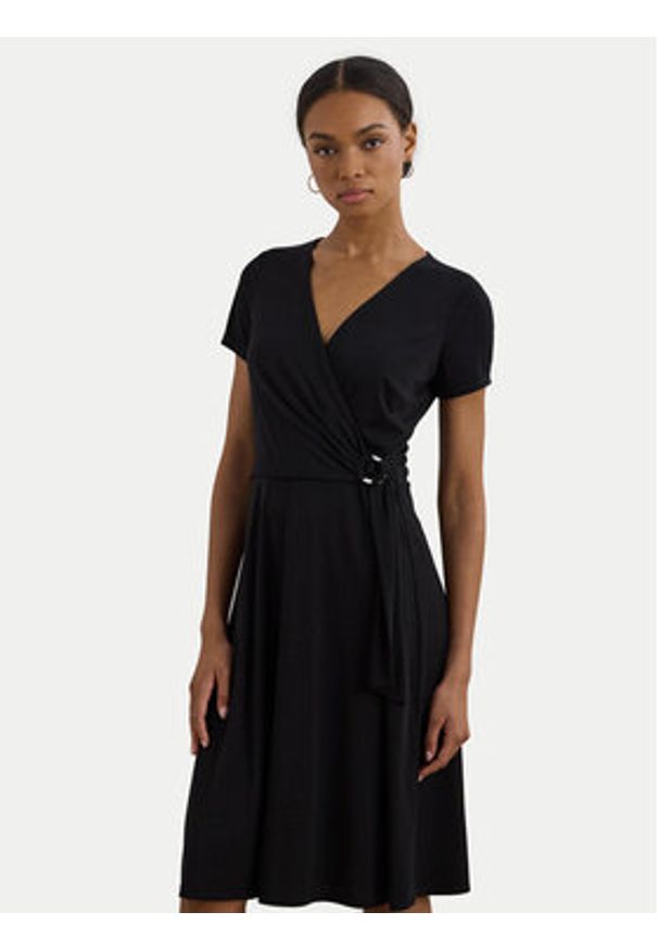 Lauren Ralph Lauren - LAUREN RALPH LAUREN Sukienka codzienna 250868161003 Czarny Regular Fit. Okazja: na co dzień. Kolor: czarny. Materiał: syntetyk. Typ sukienki: proste. Styl: casual