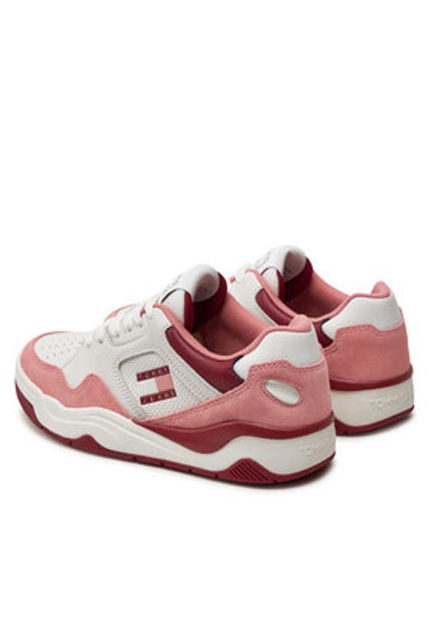 Tommy Jeans Sneakersy Tjw New Basket Lc EN0EN02574 Różowy. Kolor: różowy. Materiał: skóra