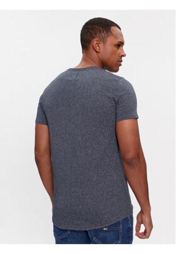 Tommy Jeans T-Shirt Jaspe DM0DM09587 Granatowy Slim Fit. Kolor: niebieski. Materiał: bawełna, syntetyk