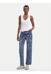 Desigual Jeansy Daisys 25WWDD16 Niebieski Straight Fit. Kolor: niebieski