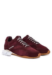 Love Moschino - LOVE MOSCHINO Sneakersy JA15352G1PIGB55A Bordowy. Kolor: czerwony. Materiał: skóra, zamsz #6