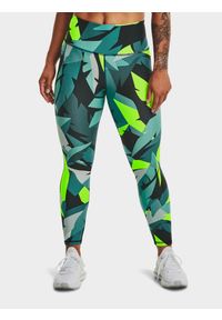 Under Armour - Legginsy treningowe damskie UNDER ARMOUR szybkoschnące termoaktywne. Kolor: zielony