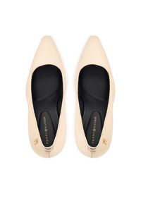 TOMMY HILFIGER - Tommy Hilfiger Szpilki Logo Metallic Pump Slanted Hl FW0FW08994 Złoty. Kolor: złoty. Materiał: skóra. Obcas: na szpilce #5