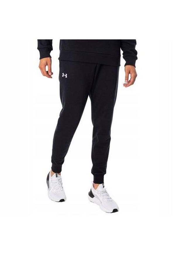 Spodnie treningowe męskie Under Armour 1379774001. Kolor: czarny, biały, wielokolorowy. Materiał: dresówka