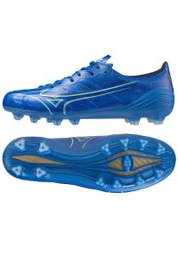 Buty Mizuno Alfa Elite Fg M P1GA246227 niebieskie. Kolor: niebieski. Materiał: skóra. Szerokość cholewki: normalna. Sport: piłka nożna #1