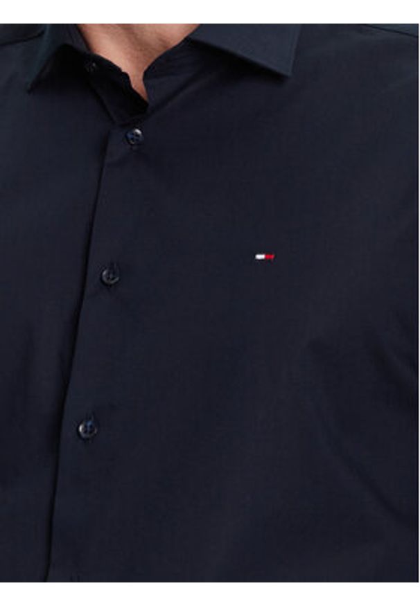 TOMMY HILFIGER - Tommy Hilfiger Koszula MW0MW38347 Granatowy Slim Fit. Kolor: niebieski. Materiał: bawełna