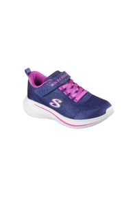 skechers - Kapcie SKECHERS WAVE 92 Niebieski. Kolor: niebieski. Materiał: tkanina