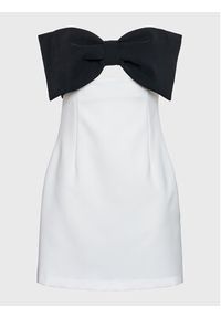Kontatto Sukienka koktajlowa NO1012 Biały Slim Fit. Kolor: biały. Materiał: syntetyk. Styl: wizytowy #3