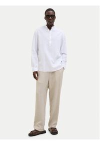 Jack & Jones - Jack&Jones Chinosy Karl Mykonos 12269371 Beżowy Loose Fit. Kolor: beżowy. Materiał: len, wiskoza #7