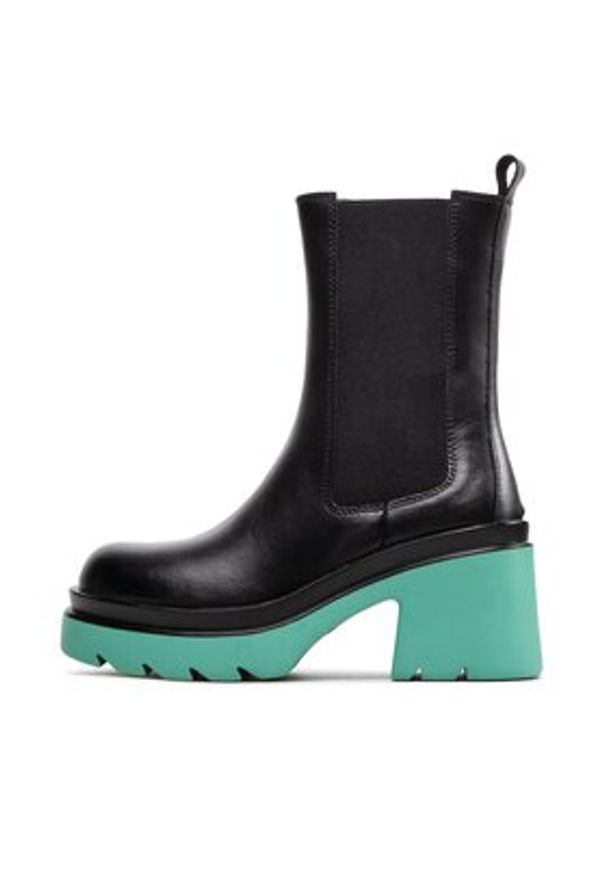 DeeZee Botki ZAL90112-2 Czarny. Kolor: czarny. Materiał: skóra