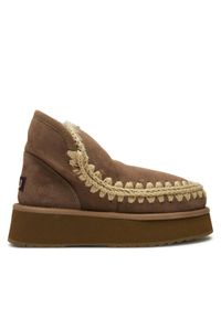 Mou Śniegowce Mini Eskimo Platform Boot FW681000A Brązowy. Kolor: brązowy. Materiał: skóra. Obcas: na platformie #1
