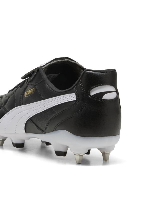 Puma - Buty piłkarskie unisex KING TOP MxSG PUMA Black White Gold. Kolor: czarny, biały, wielokolorowy. Sport: piłka nożna