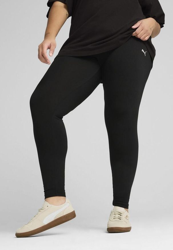 Puma - Damskie legginsy z wysokim stanem ESS PUMA Black. Stan: podwyższony. Kolor: czarny