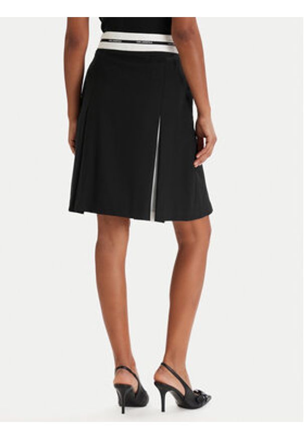 Karl Lagerfeld - KARL LAGERFELD Spódnica mini B1W12005 Czarny Regular Fit. Kolor: czarny. Materiał: wełna