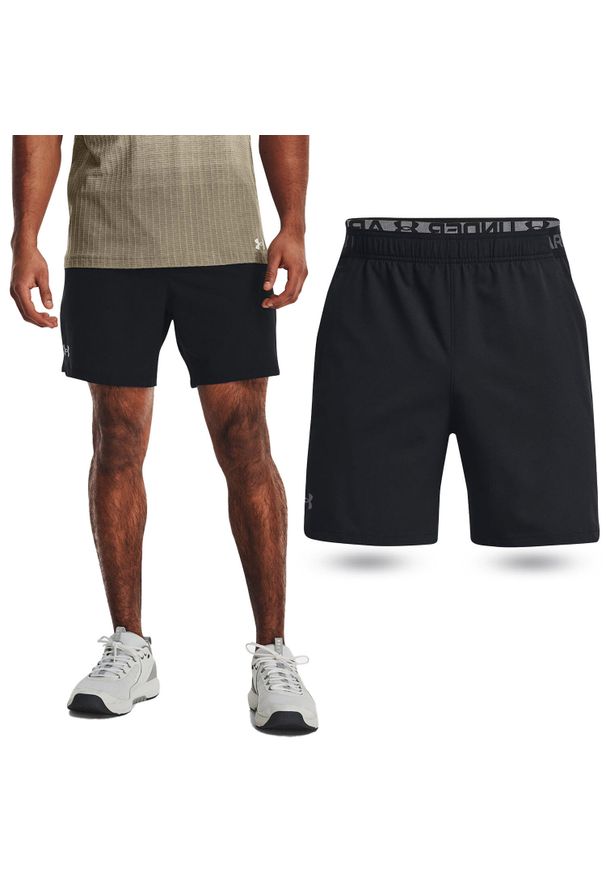 Under Armour - Spodenki fitness męskie UNDER ARMOUR Vanish Woven 6" Shorts Szorty. Kolor: brązowy, zielony, wielokolorowy. Długość: krótkie. Sezon: lato. Sport: fitness