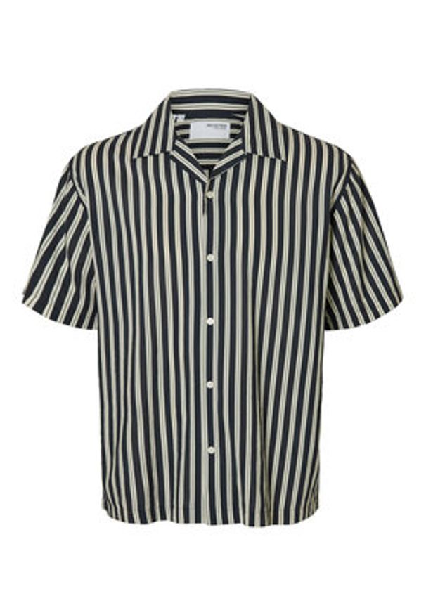 Selected Homme Koszula 16091381 Granatowy Relaxed Fit. Kolor: niebieski. Materiał: bawełna