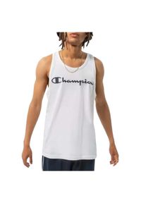 T-shirt męski bez rękawów Champion Tank Top Czarny. Kolor: biały. Długość rękawa: bez rękawów #1