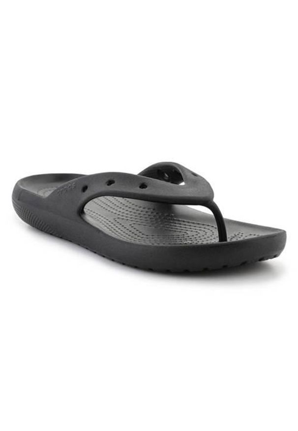 Japonki damskie Crocs Classic Flip V2. Kolor: czarny. Materiał: syntetyk, materiał