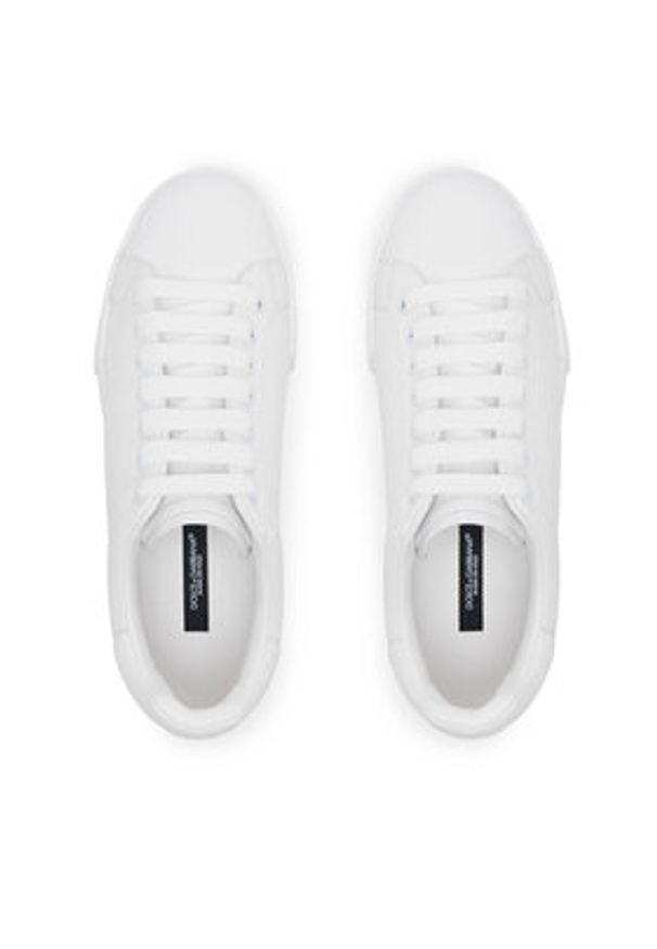 DOLCE & GABBANA - Dolce&Gabbana Sneakersy CK2277 AV066 Biały. Kolor: biały. Materiał: skóra