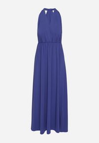 Born2be - Niebieska Koktajlowa Sukienka Multiway z Wiskozą i Wiązaniem na Szyi Lilazza. Okazja: na imprezę. Typ kołnierza: dekolt w kształcie V. Kolor: niebieski. Materiał: wiskoza. Typ sukienki: rozkloszowane. Styl: wizytowy #2