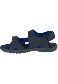 Sandały Kappa Early Ii K Footwear Kids 260373K 6744 niebieskie niebieskie. Okazja: na co dzień. Zapięcie: rzepy. Kolor: niebieski. Materiał: syntetyk, materiał. Wzór: paski. Styl: casual