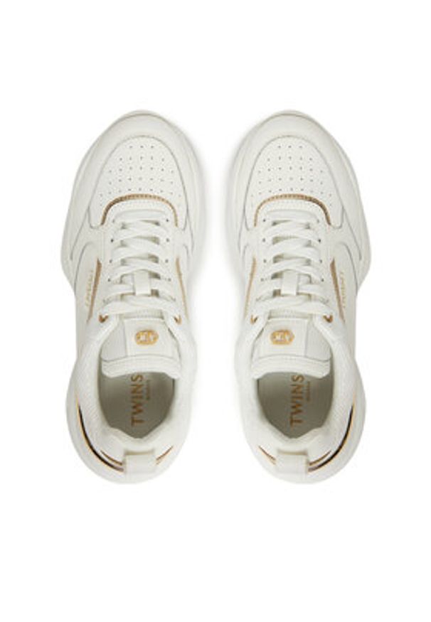 TwinSet - TWINSET Sneakersy 251TCP054 Biały. Kolor: biały. Materiał: skóra