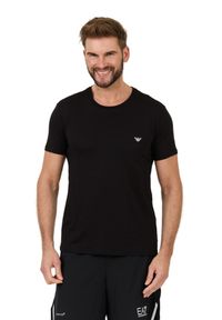 Emporio Armani - EMPORIO ARMANI Czarny męski t-shirt basique, Rozmiar XXL. Kolor: czarny #3