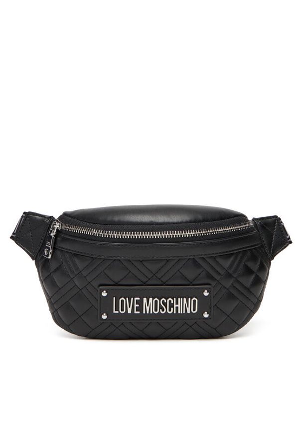 Love Moschino - LOVE MOSCHINO Saszetka nerka JC4003PP0NLA000B Czarny. Kolor: czarny. Materiał: skóra