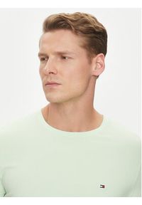 TOMMY HILFIGER - Tommy Hilfiger T-Shirt MW0MW10800 Zielony Slim Fit. Kolor: zielony. Materiał: bawełna