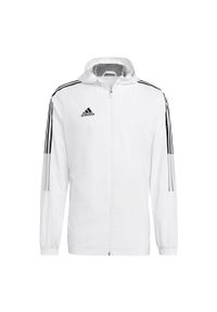 Adidas - Kurtka piłkarska męska adidas Tiro 21 Windbreaker. Kolor: biały. Sport: piłka nożna