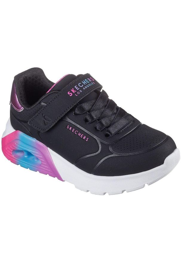 skechers - Adidasy Skechers Uno Lite 2.0 - Vivid, Dzieci. Kolor: czarny. Materiał: skóra ekologiczna, materiał