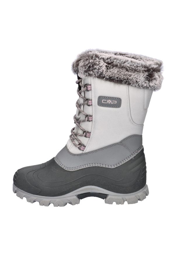 Śniegowce dziecięce CMP GIRL MAGDALENA ocieplane futerkiem zimowe. Kolor: szary, wielokolorowy, czarny. Materiał: futro. Sezon: zima
