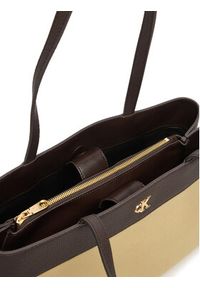 Calvin Klein Torebka Ck Canvas Medium Tote LV04F3503G Beżowy. Kolor: beżowy #4