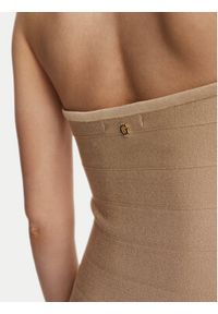 Guess Sukienka koktajlowa W6YK57 Z1044 Beżowy Slim Fit. Kolor: beżowy. Materiał: wiskoza. Styl: wizytowy #2