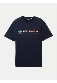 Tom Tailor T-Shirt 1041855 Granatowy Regular Fit. Kolor: niebieski. Materiał: bawełna