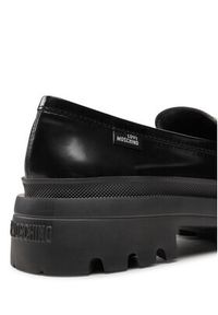 Love Moschino - LOVE MOSCHINO Loafersy JA10255G1LJD0000 Czarny. Kolor: czarny. Materiał: skóra