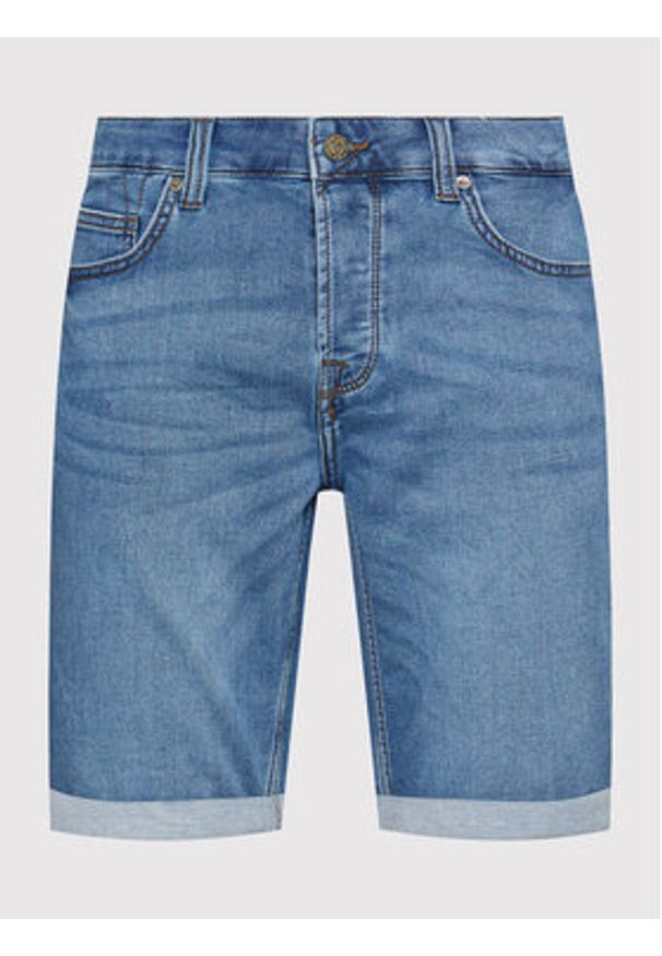 Only & Sons Szorty jeansowe Ply 22018584 Granatowy Regular Fit. Kolor: niebieski. Materiał: bawełna, jeans