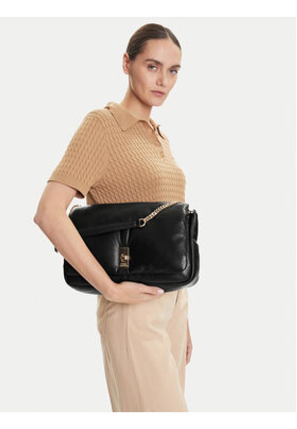 TOMMY HILFIGER - Tommy Hilfiger Torebka AW0AW16884 Czarny. Kolor: czarny. Materiał: skórzane