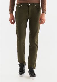 Pako Lorente - PAKO LORENTE – Spodnie męskie zielone P22SF-WX-022-Z-S. Kolor: zielony. Materiał: bawełna, elastan. Długość: długie. Wzór: gładki #9