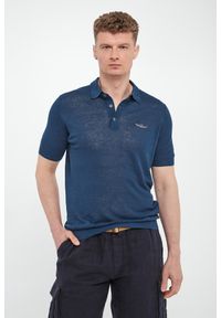 Aeronautica Militare - Polo męskie lniane AERONAUTICA MILITARE. Typ kołnierza: polo. Materiał: len #1