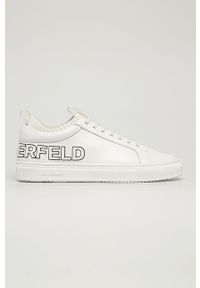 Karl Lagerfeld - Buty skórzane. Nosek buta: okrągły. Zapięcie: sznurówki. Kolor: biały. Materiał: skóra. Szerokość cholewki: normalna #1