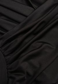 Renee - Czarne Kopertowe Body Bez Rękawów Edalwen. Okazja: na imprezę. Kolor: czarny. Materiał: skóra. Długość rękawa: bez rękawów. Styl: elegancki #5