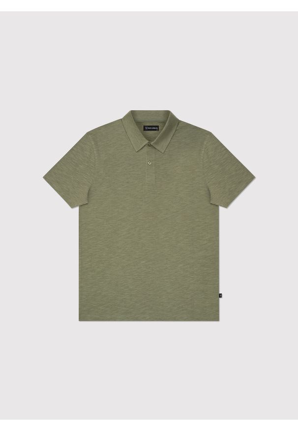 Pako Lorente - PAKO LORENTE – Zielone bawełniane polo. Typ kołnierza: polo. Kolor: zielony, niebieski. Materiał: bawełna