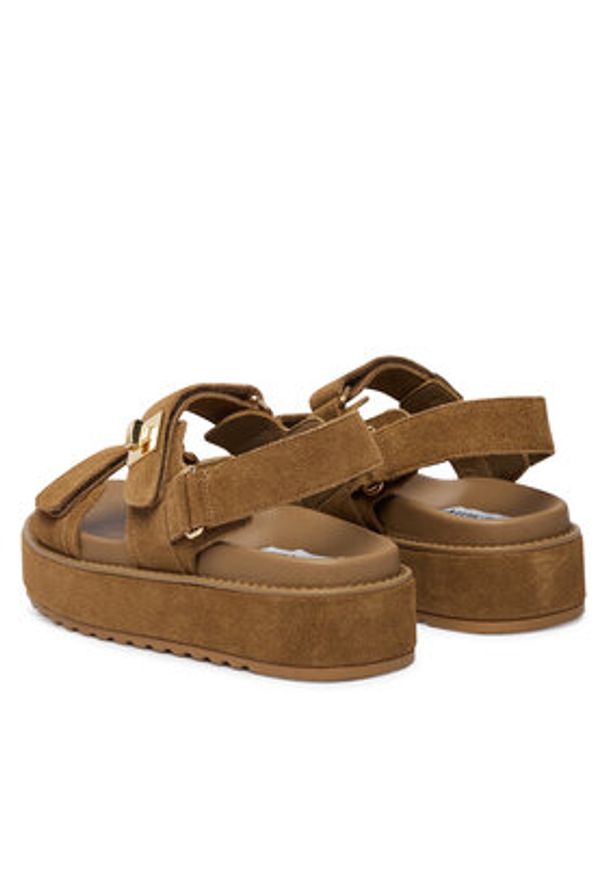 Steve Madden Sandały Bigmona 11003034 Brązowy. Kolor: brązowy. Materiał: skóra, zamsz