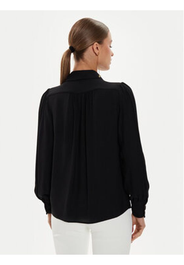 Elisabetta Franchi Bluzka CA-093-46E2-V420 Czarny Standard Fit. Kolor: czarny. Materiał: wiskoza
