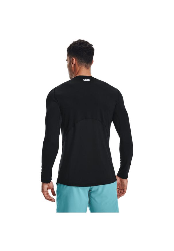 Bluza Under Armour HeatGear Fitted Long Sleeve, Mężczyźni. Kolor: czarny. Materiał: materiał, poliester. Długość rękawa: długi rękaw. Sport: bieganie