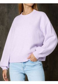 Sinsay - Sweter basic - fioletowy. Kolor: fioletowy